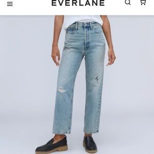 Everlane Women's Light Blue Straight Leg Jeans